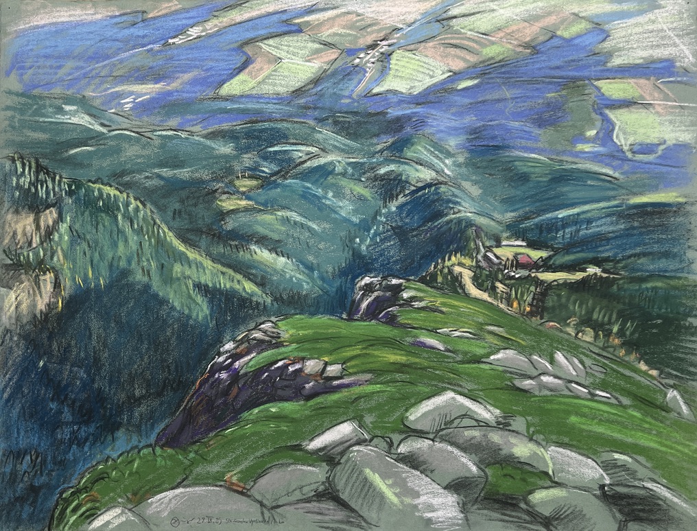 Blick von der Hohen Tatra ins Tal