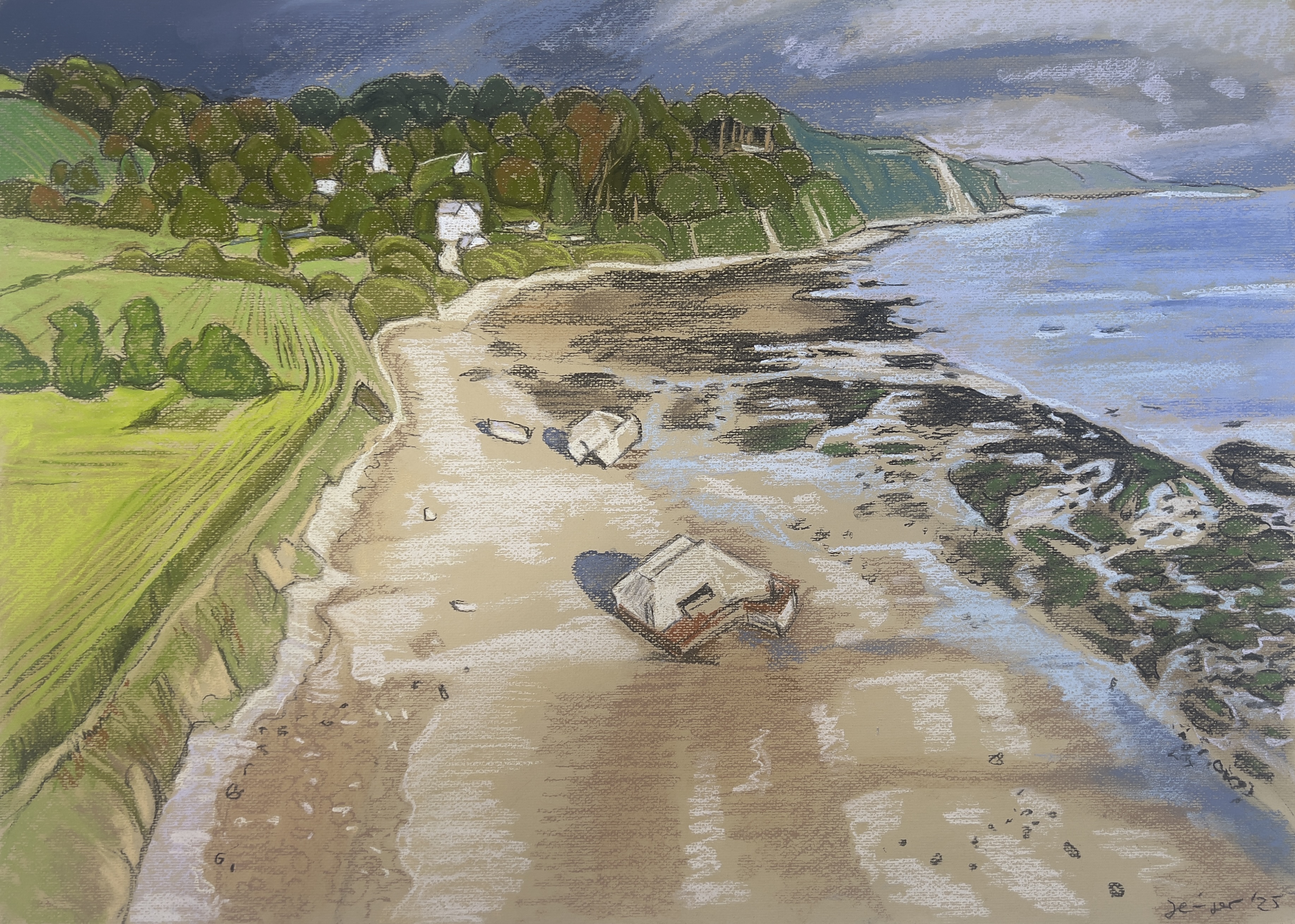 Normandie - Strand mit Bunkerruinen