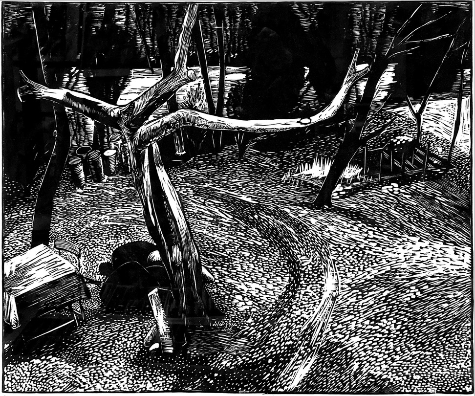 Spreewaldgarten mit altem Apfelbaum