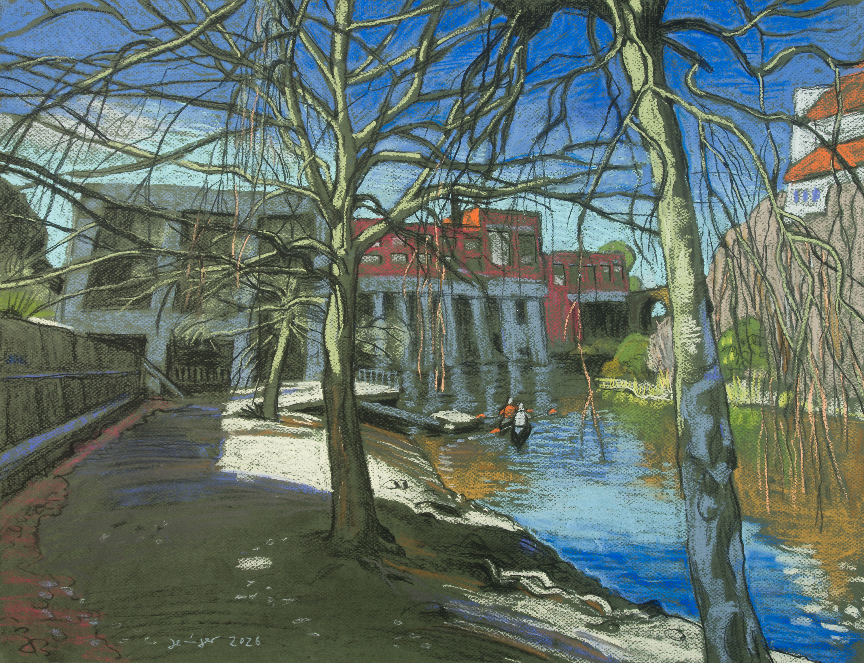 Stelzenhaus im Vorfrühling