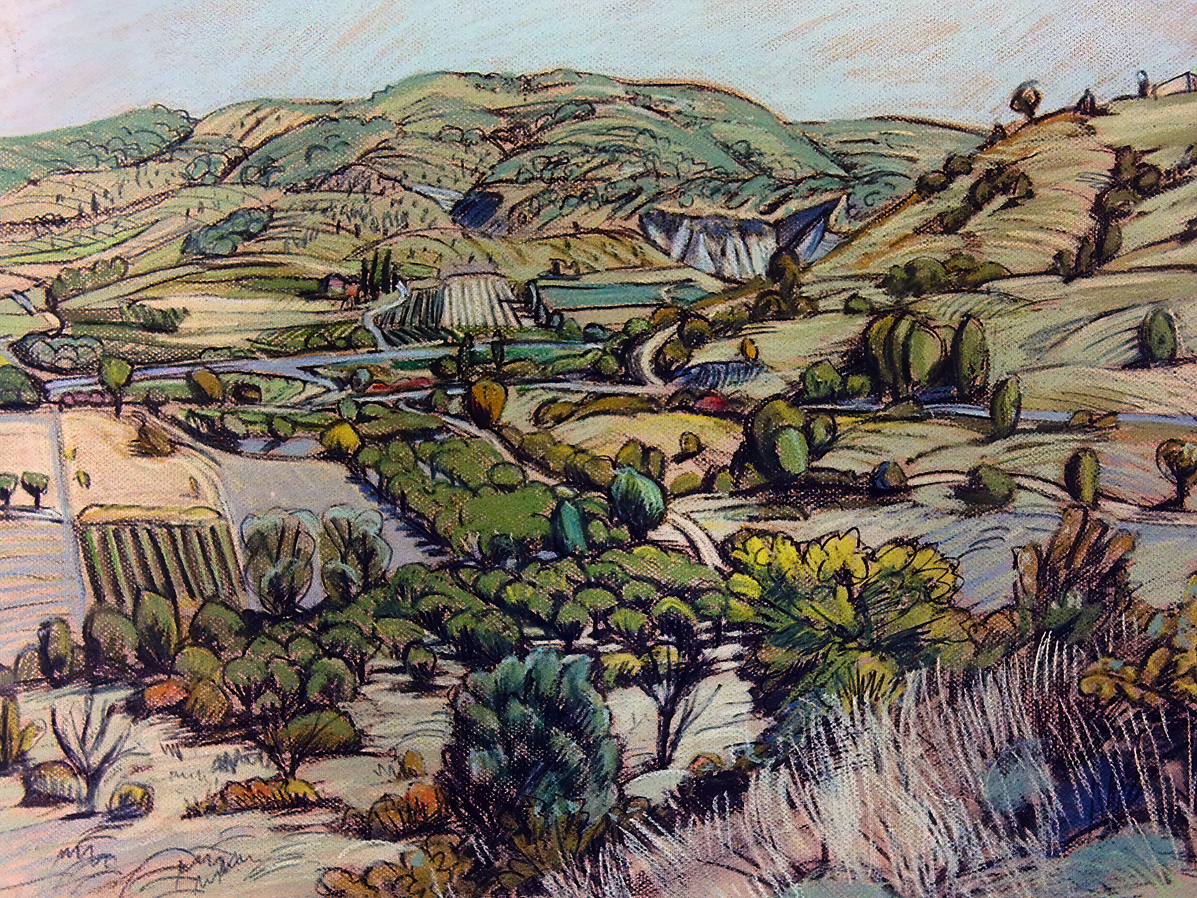 Südfranzösische Landschaft (Ardéchetal)