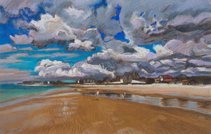 Normandie - Ebbe am Strand von Nacqueville